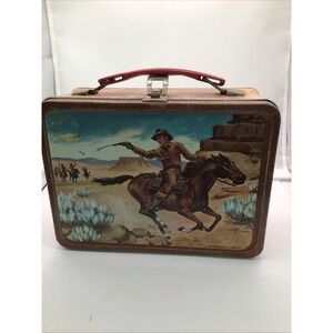 RARE Western Gear (Pony Express) - vintage metal lunchbox 1963 King-Seleucid